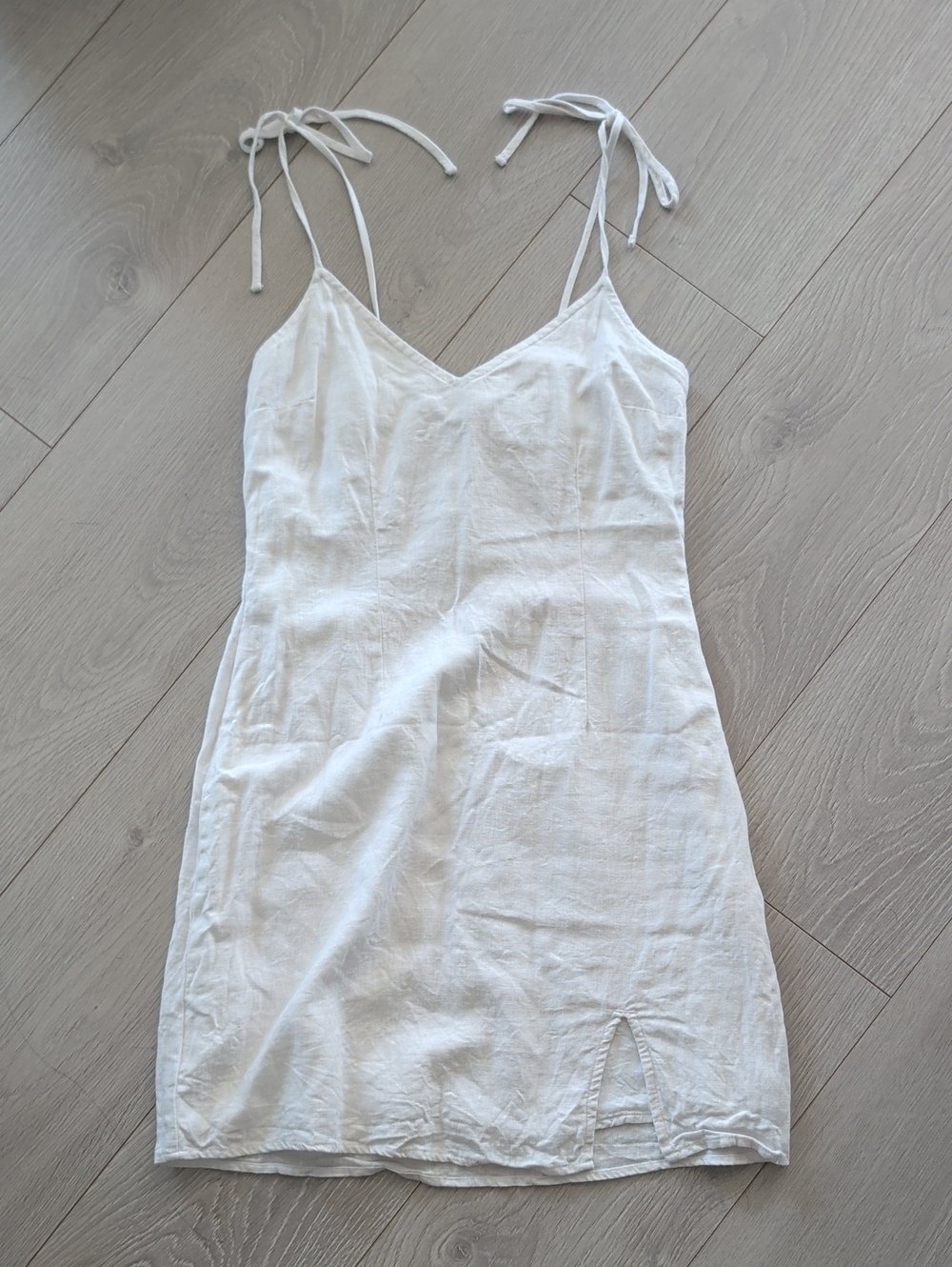 Abercrombie | Tie-Shoulder Linen-Blend Dress